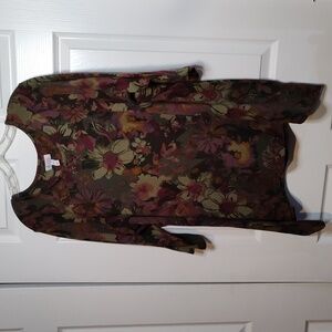 GP6-d&Co 3X Handkerchief Hem 3/4 Sleeve Tunic